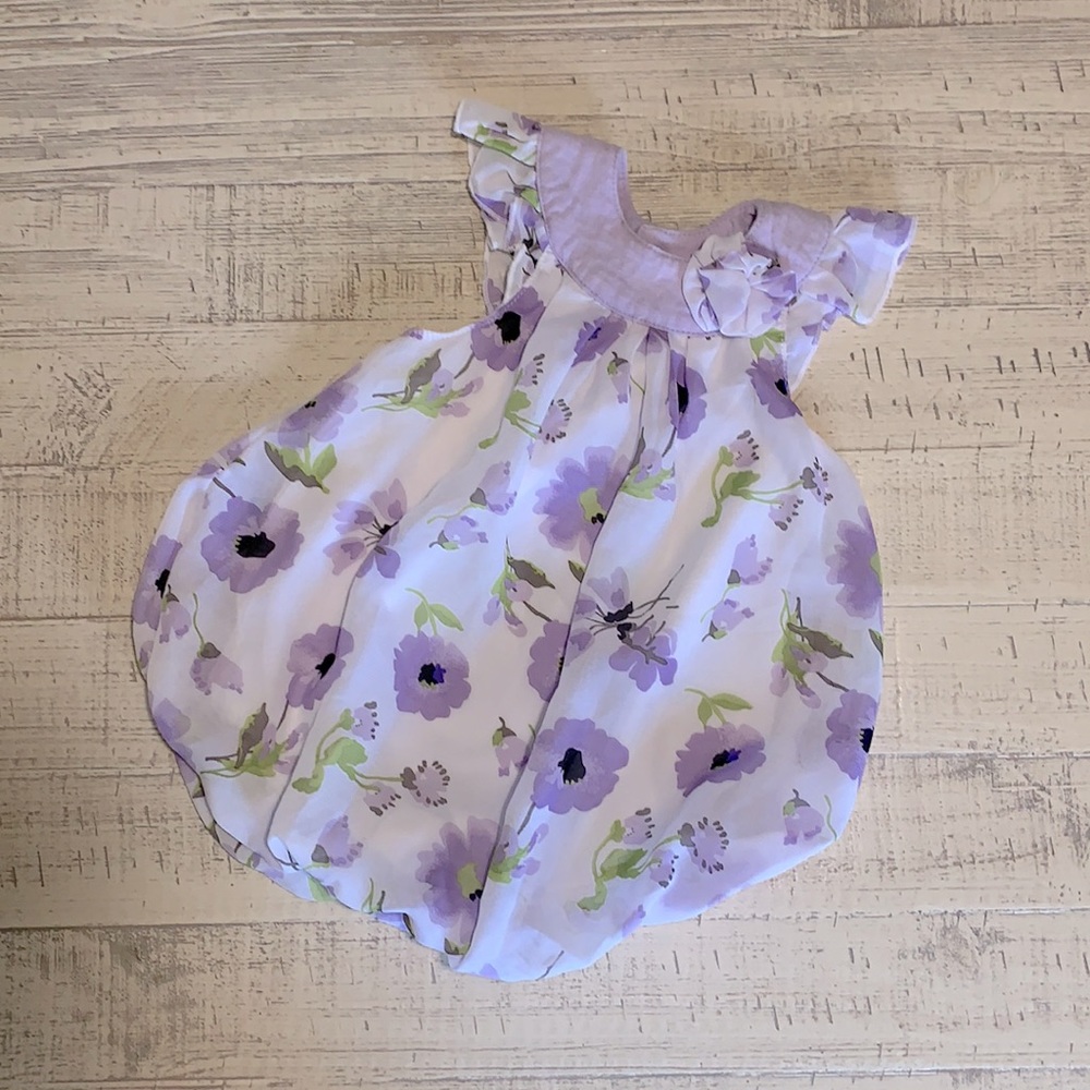 🔴5/$20 | Adorable Purple Floral Bubble Onesie